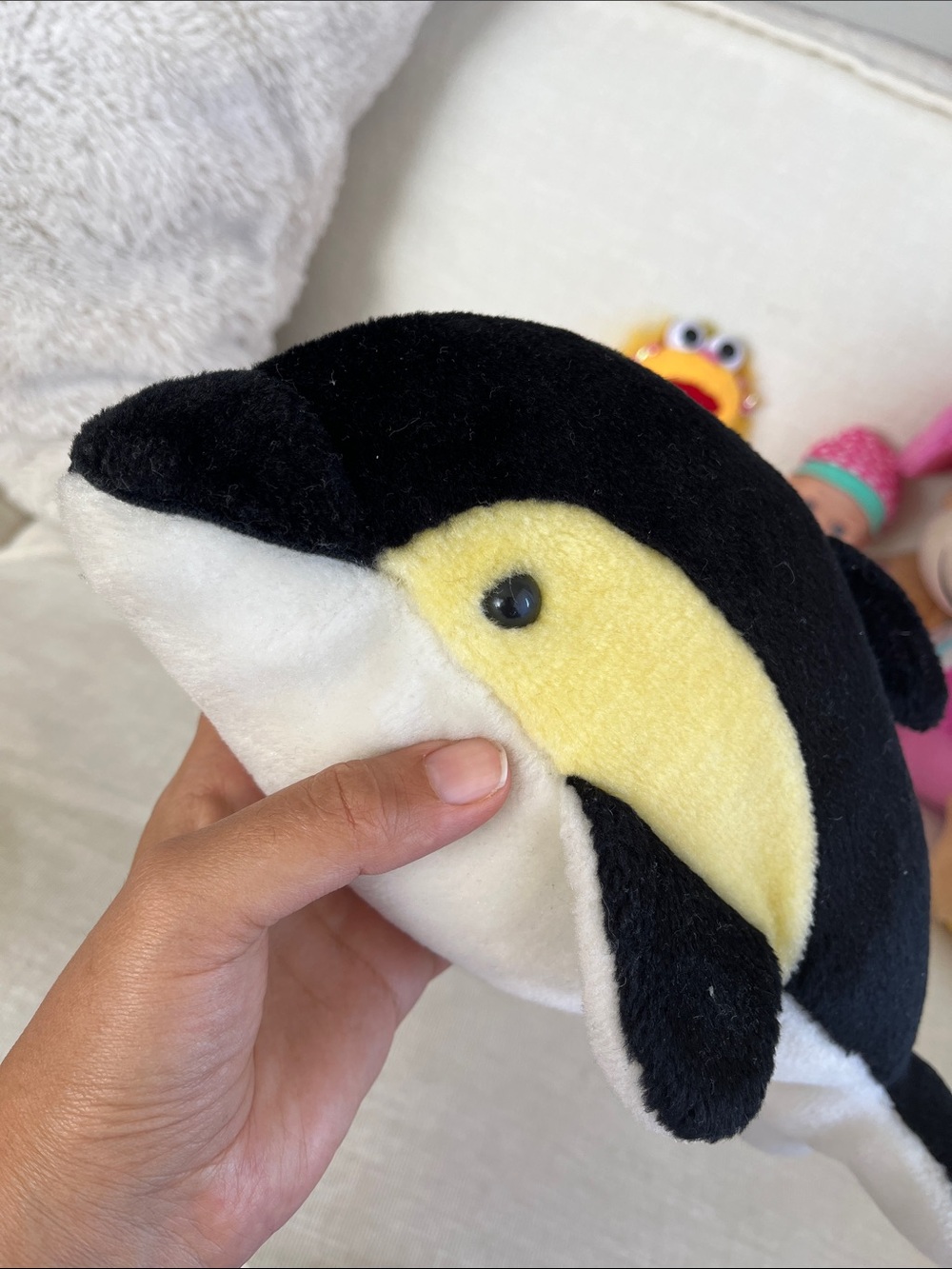 3 = $20 - Black & Yellow Plush Orca Dolphin Stuffed Animal